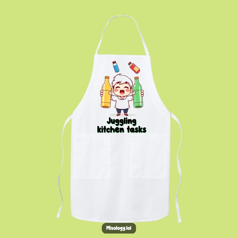 Funny Juggling Bottles Apron - Cook with Surprise and Laughter!