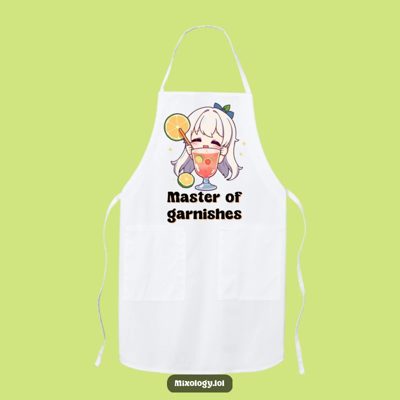 Funny Garnishing Character Apron: Hilarious Chef Gear for Drink Lovers Gift