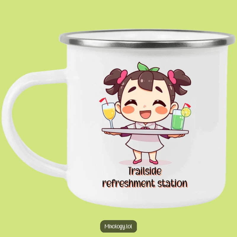 Funny Balancing Character Camping Mug: Rugged & Hilarious Server Gift