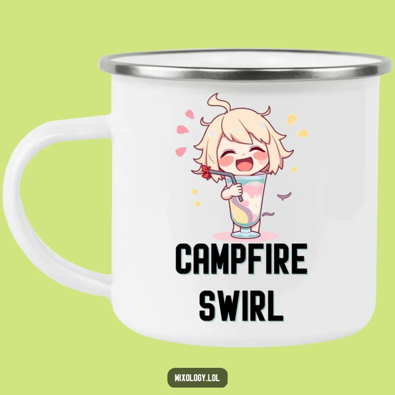 Funny Delightful Drink Camping Mug - Swirl Outdoors, Gift for Campers