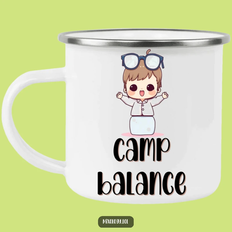Funny Glass Tower Balance Camping Mug: Cheers to Outdoor Adventures