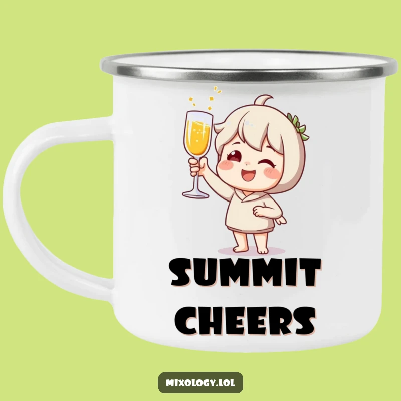 Funny Outdoor Toasting Mug: Celebrate Adventures with Bubbly Cheer