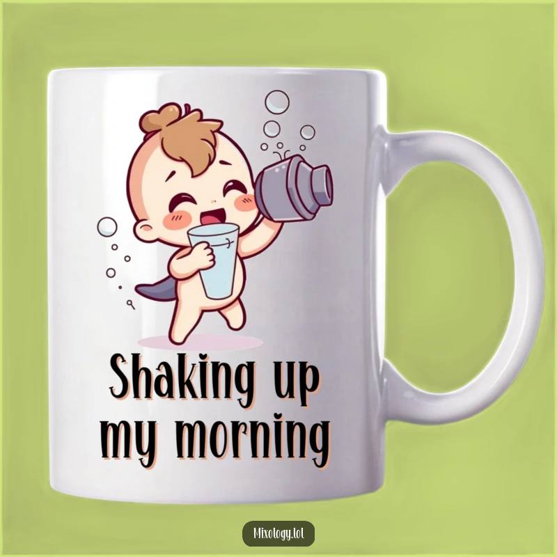 Funny Cocktail Shaker Mug: Cute Character's Frothy Fun, Perfect Funny Gift!