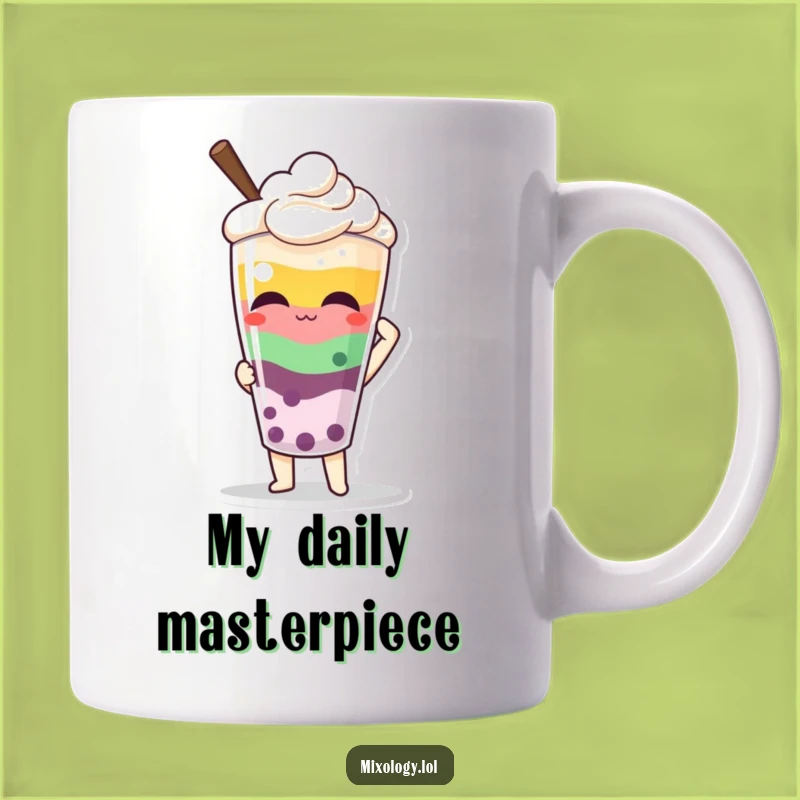 Funny Cocktail Mug: Proud Character, Layered Drink, Humorous Gift