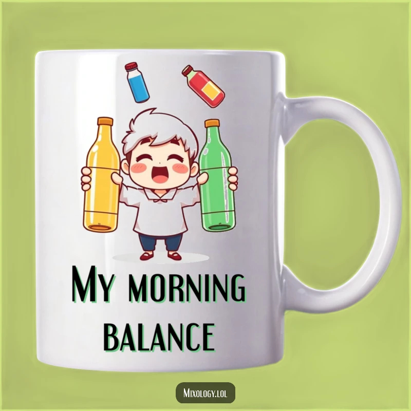 Funny Juggling Bottles Mug - A Hilarious Surprise Gift for Cocktail Enthusiasts!