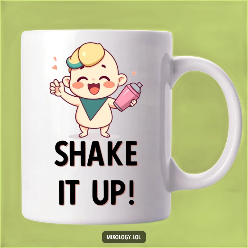 Funny Cocktail Shaker Mug - Joyful Mixologist Gift for Party Lovers