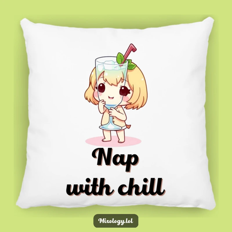 Funny Chilled Glass Pillow: Sweet Character's Cool Touch, Adorable Funny Gift
