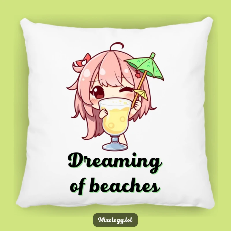 Funny Cocktail Hour Pillow: Cozy Comfort with a Witty Character Design