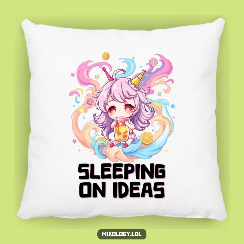 Funny Dream Pillow: Fantastical Drink Character Cozy Funny Gift