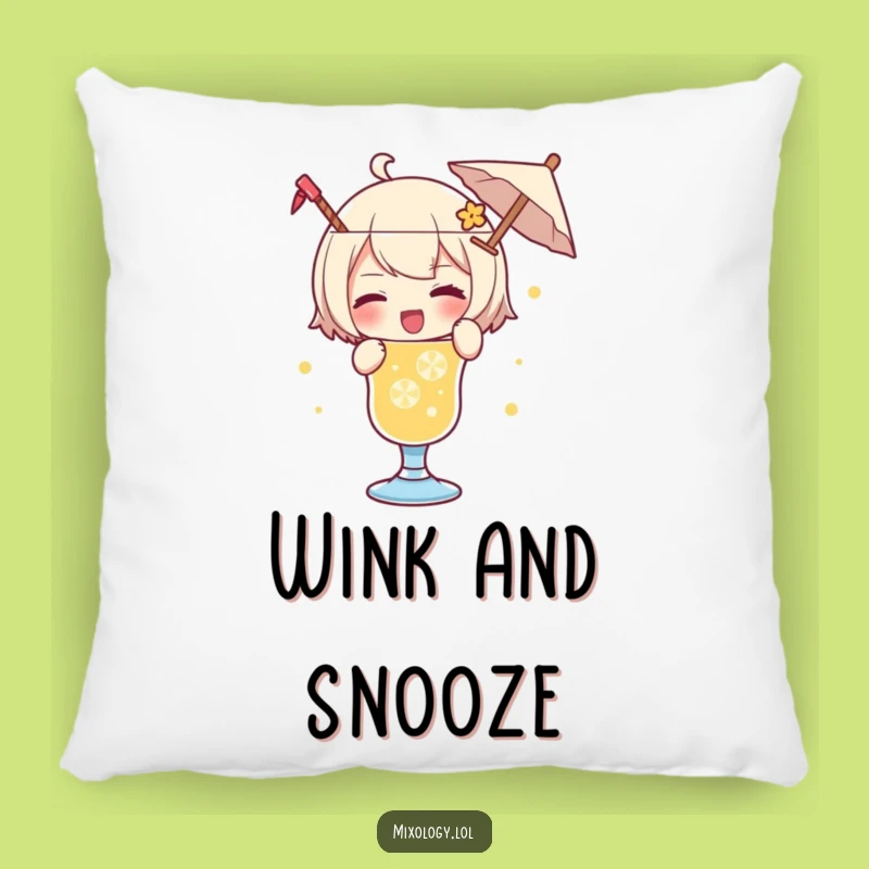 Funny Drink Garnish Pillow: Playful Character for Cozy Fun, Whimsical Gift