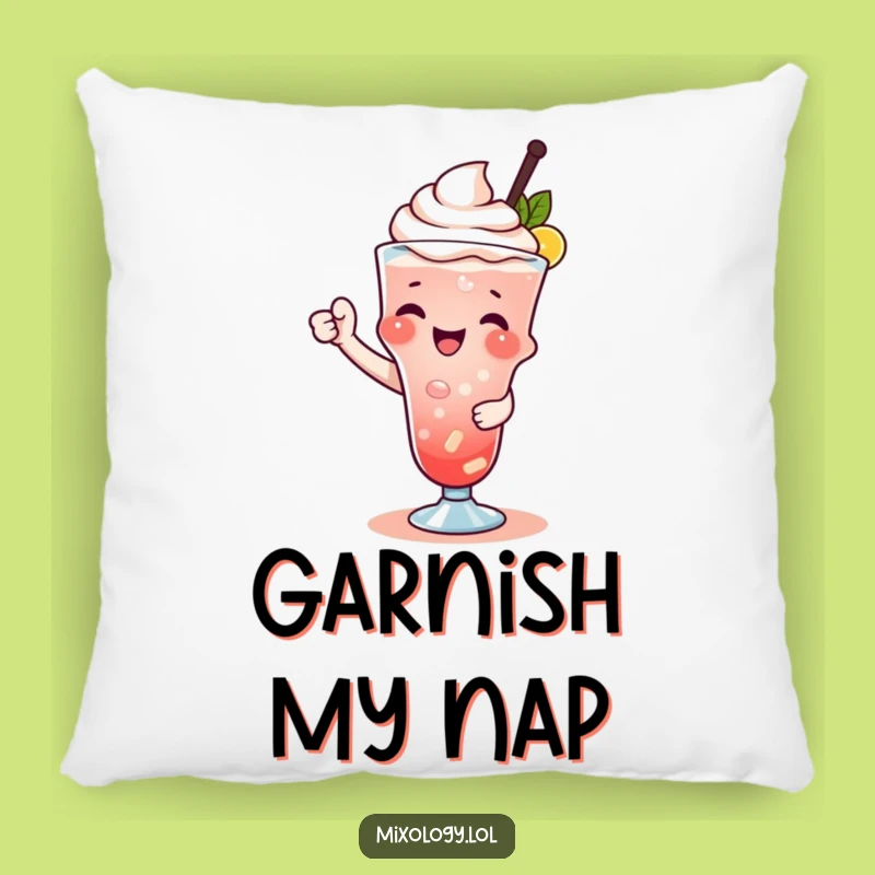 Funny Drink Garnisher Pillow - Cozy Cocktail Comfort Accent