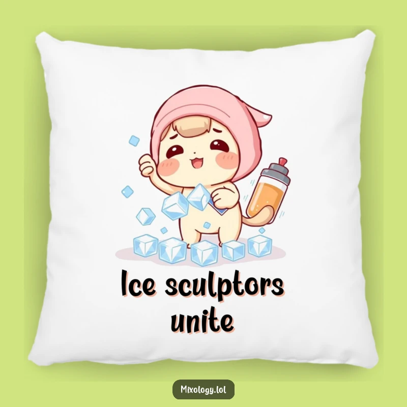 Funny Ice Catching Cocktail Character Pillow: Snuggle Up with Humor and Comfort