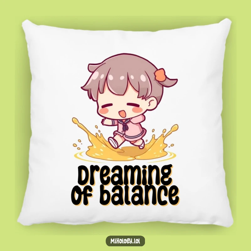 Funny Oops Pillow: Garnish Splash Character Cozy Funny Gift