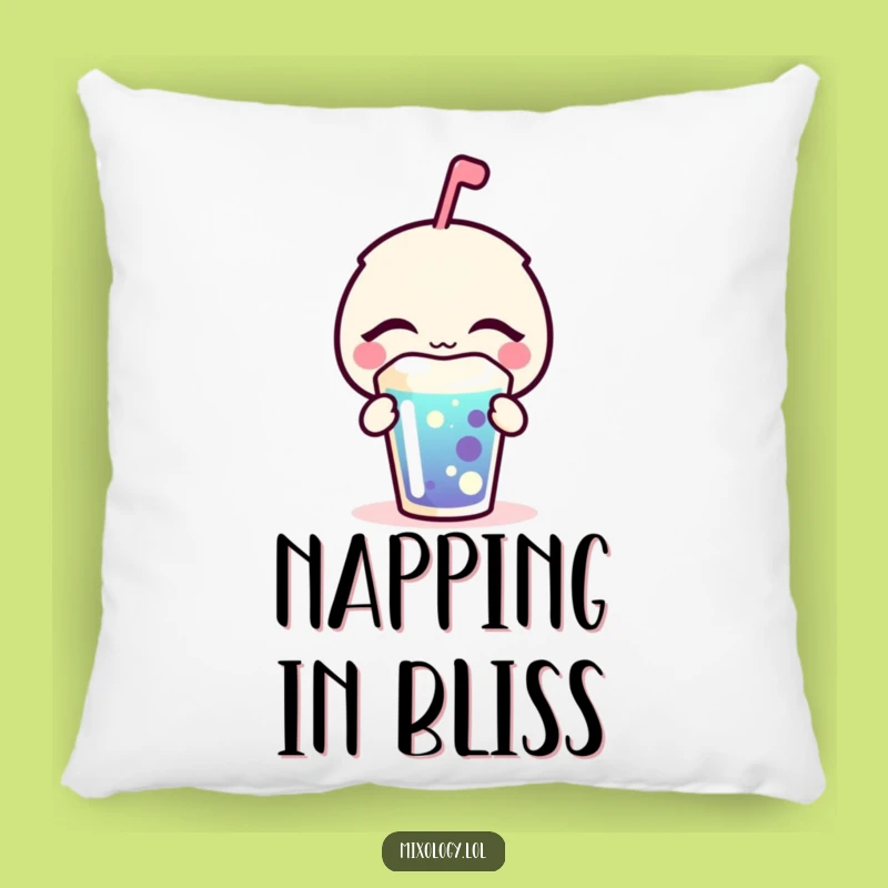 Funny Blissful Pillow - Soft Bubbly Icon Cushion, Comfy Funny Gift