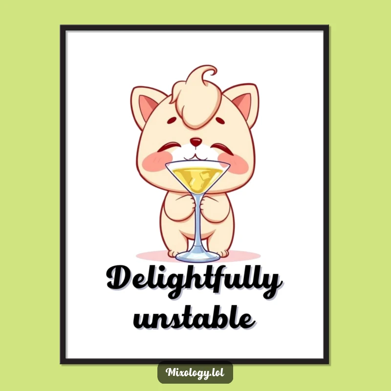 Funny Balance Act Digital Art - Clumsy Stirrer Print, Perfect Funny Gift Download