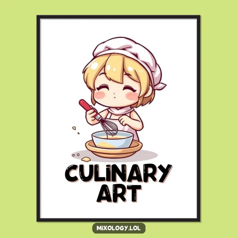 Funny Mixing Whisk Digital Print - Instant Kitchen Art for Foodies