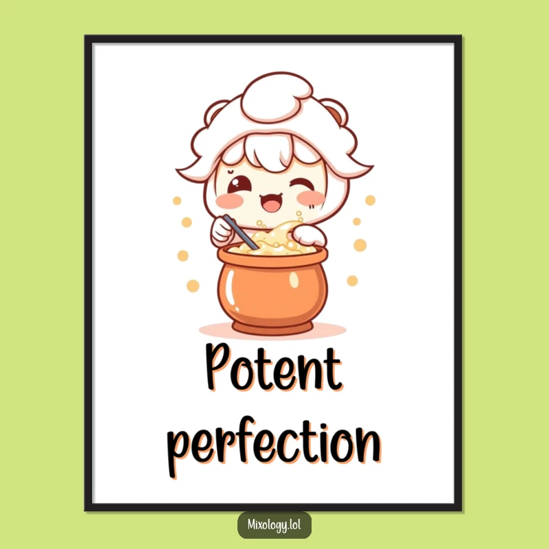 Funny Kawaii Potion Maker Digital Art - Instant Magical Decor