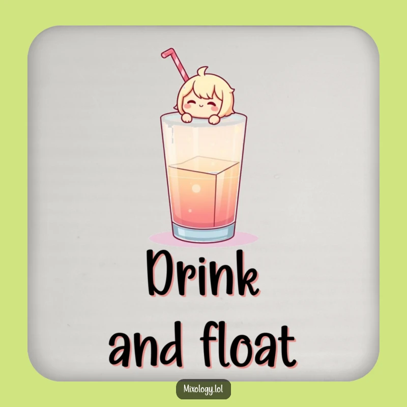 Funny Chill Character Ice Cube Drink Coaster: Protect Surfaces with Cool Humor