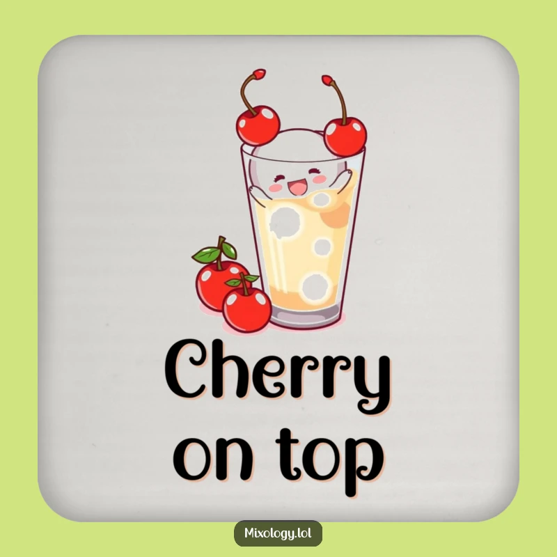 Funny Garnishing Drink Coaster - Protect Surfaces with Tiny Figure Art, Funny Gift