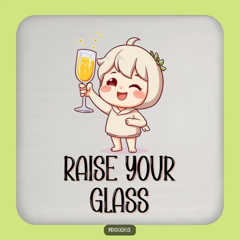 Funny Toasting Coaster Set: Protect Surfaces with Sparkling Celebration Style