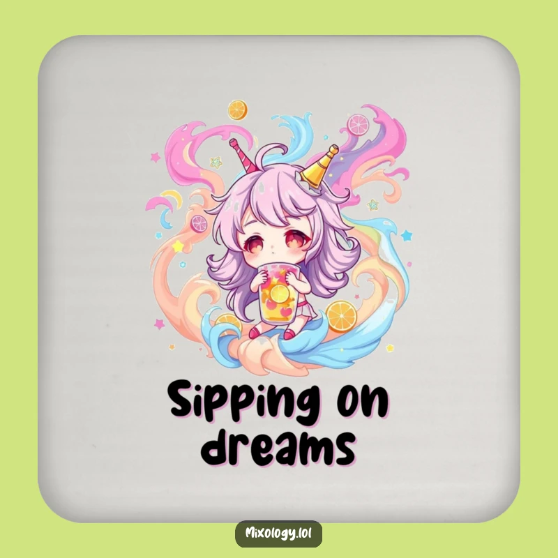 Funny Dream Coaster: Fantastical Drink Character Home Bar Funny Gift