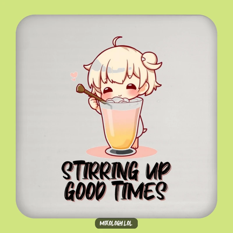 Funny Drink Stirrer Coaster - Protect Surfaces with Elegance