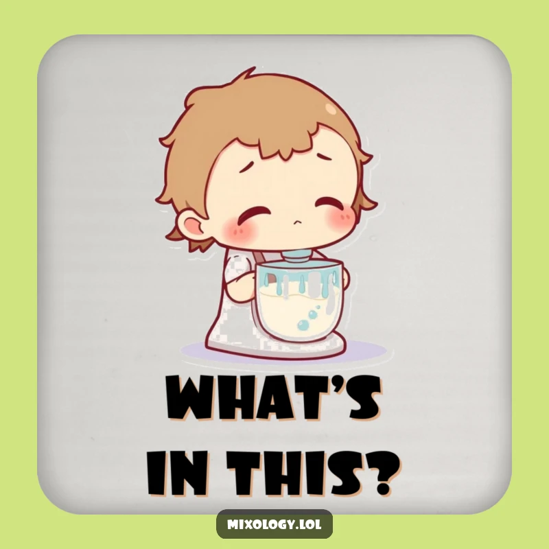 Funny Mixer Watcher Coaster - Curious Observation, Quirky Funny Gift