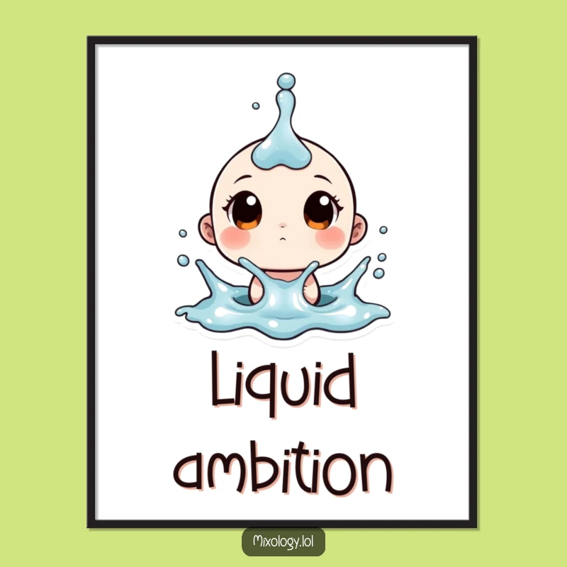 Funny Splash Surprise Poster - Dynamic Tiny Character Art