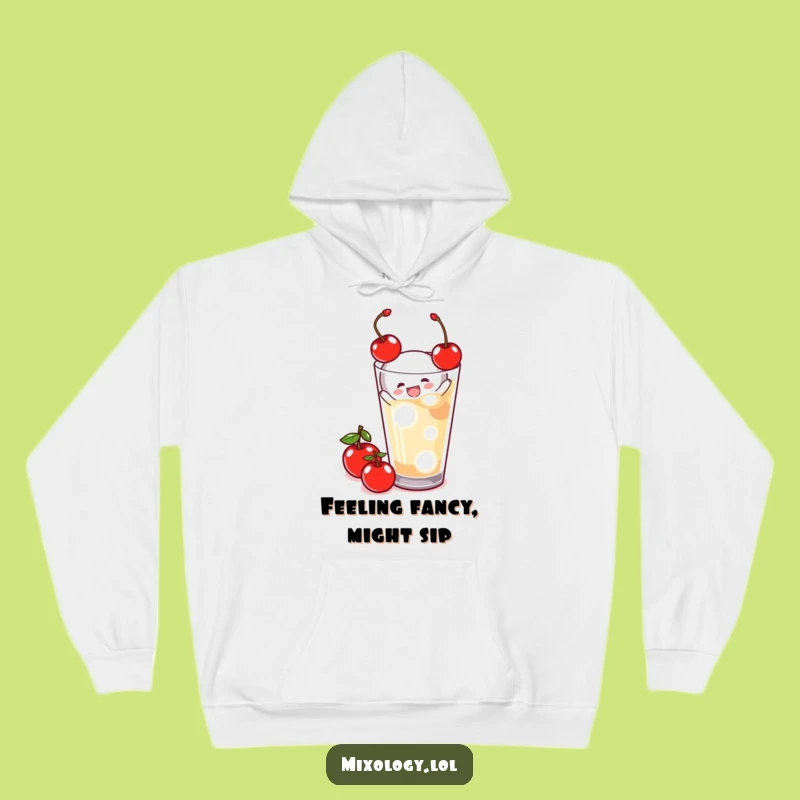 Funny Garnishing Hoodie - Cozy Tiny Figure Drink Art, Warm Funny Gift