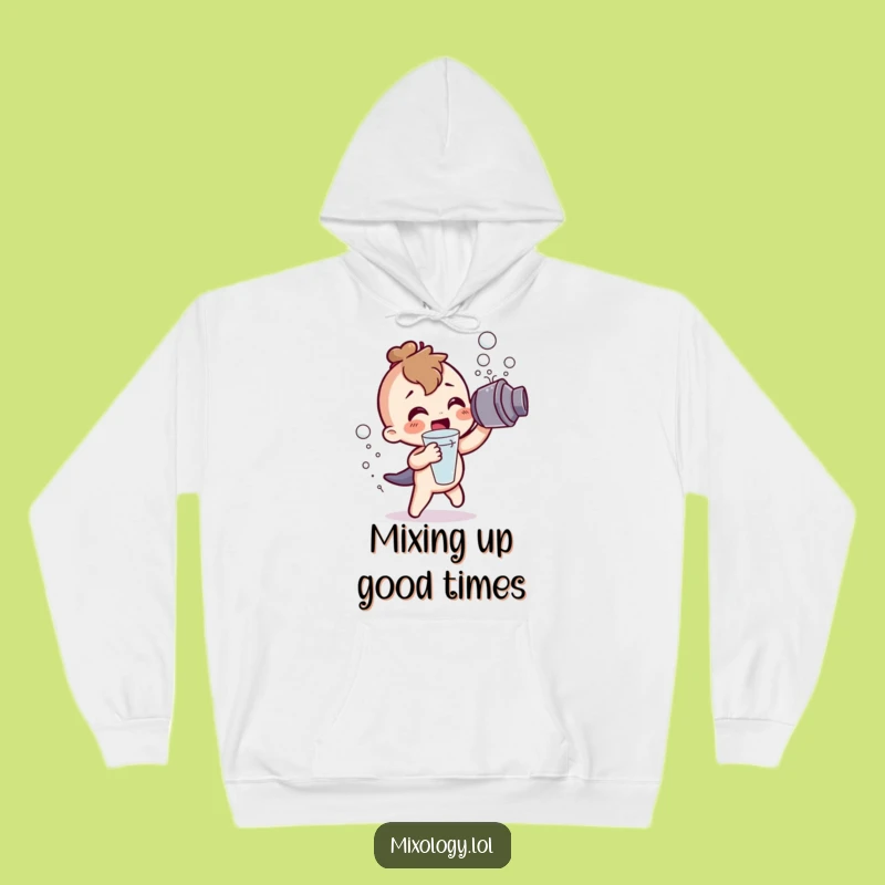 Funny Cocktail Shaker Hoodie: Cozy Character's Frothy Fun Gear, Ultimate Funny Gift!