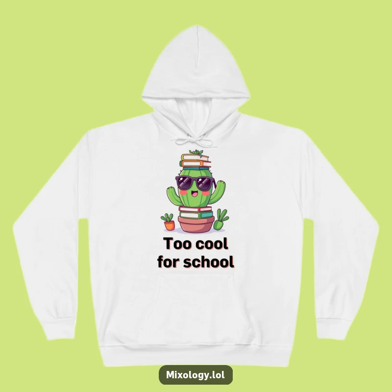 Funny Cactus Books Hoodie: Cozy Cool Vibes, Ultimate Funny Gift for Readers!