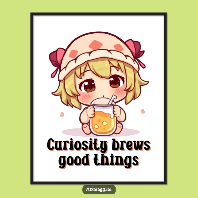 Free Printable Wall Art: Curious Chemist, Humorous Downloadable Decor for Your Lab or Study