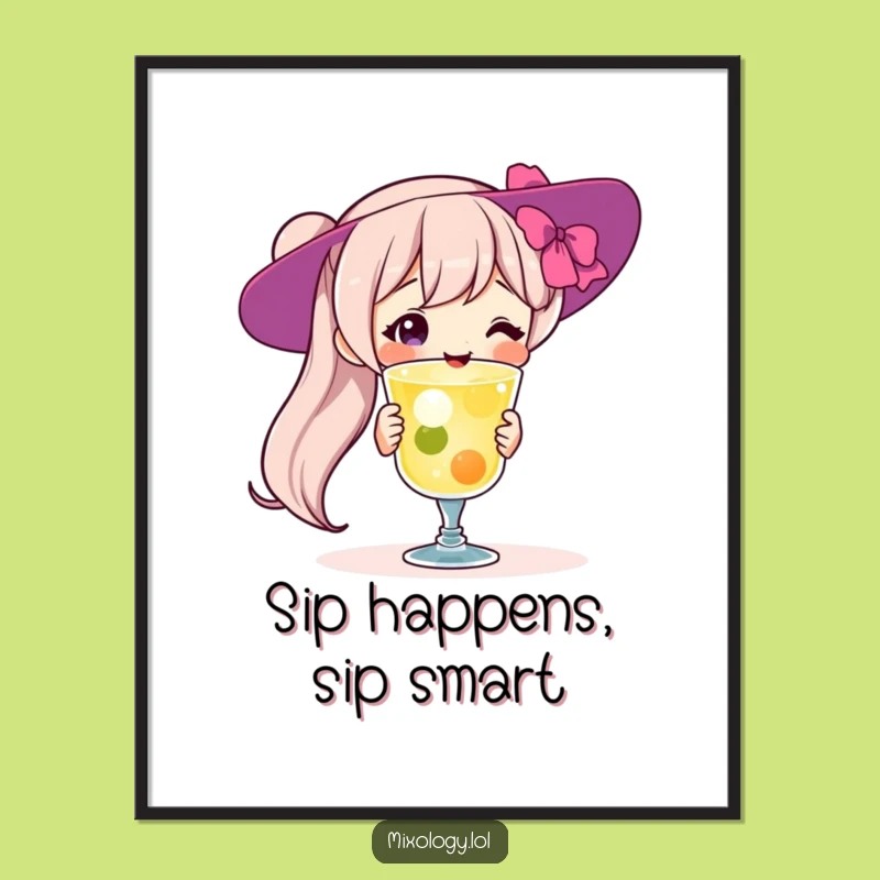 Free Printable Wall Art: Cocktail Pride, Humorous Home Decor Downloadable