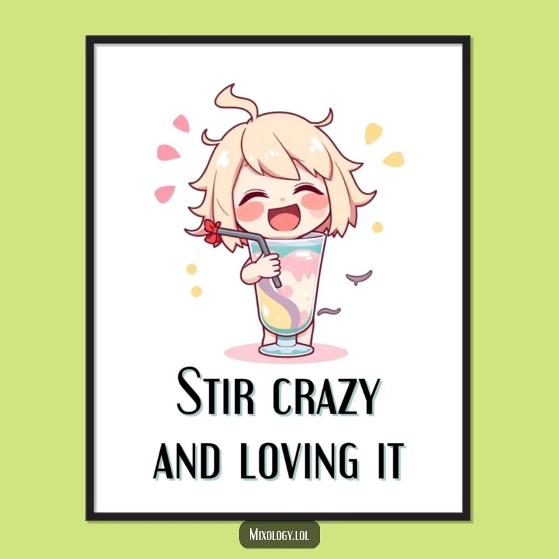 Free Printable Stirring Drink Wall Art: Whimsical Swirl Downloadable Decor