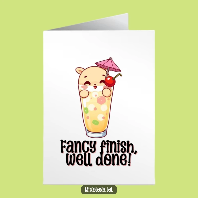 Free Printable Congrats Card: Cheers to Your Success! Funny Garnish Character