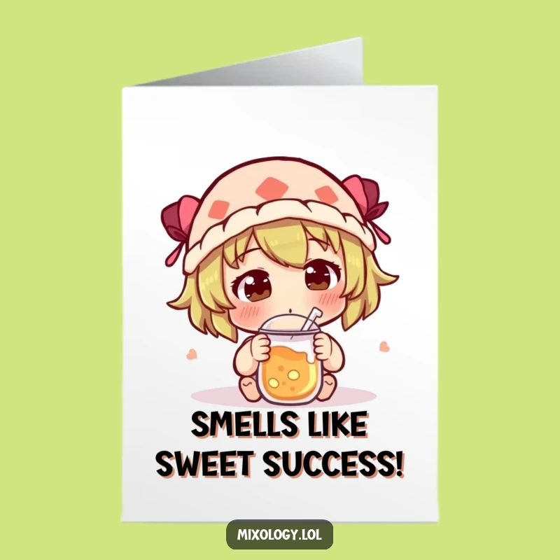 Free Printable Congrats Card: Intrigued Chemist, Unique Downloadable Gift for Discoveries