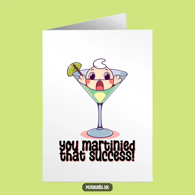 Free Printable Martini Congrats Card: Surprise Arrival Downloadable Gift