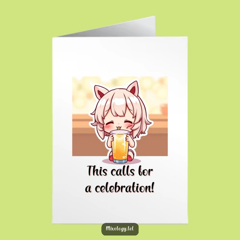 Free Printable Congrats Card: Joyful Drink Taster - Humorous Celebration Downloadable