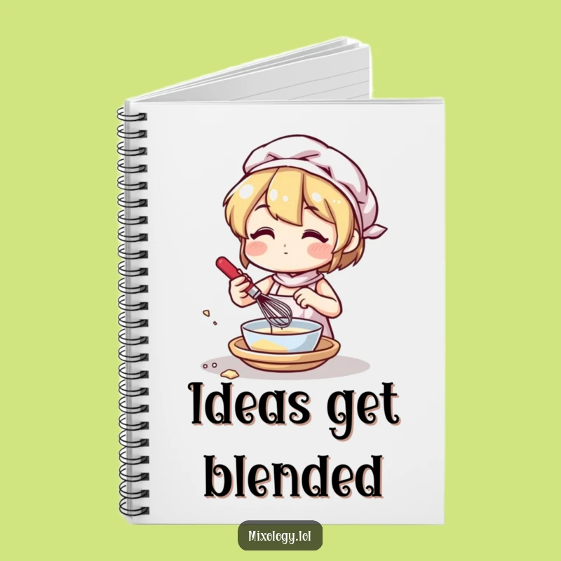 Funny Mixing Whisk Notebook - Jot Your Recipes with Culinary Flair
