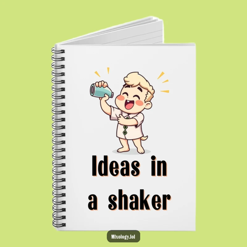Funny Cocktail Shaker Notebook: Jot Down Ideas with Hilarious Mixologist Flair