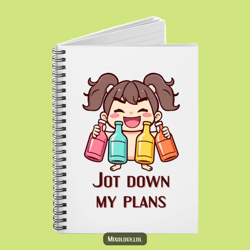 Funny Juggling Bottles Notebook: Jot Down Ideas with Playful Flair
