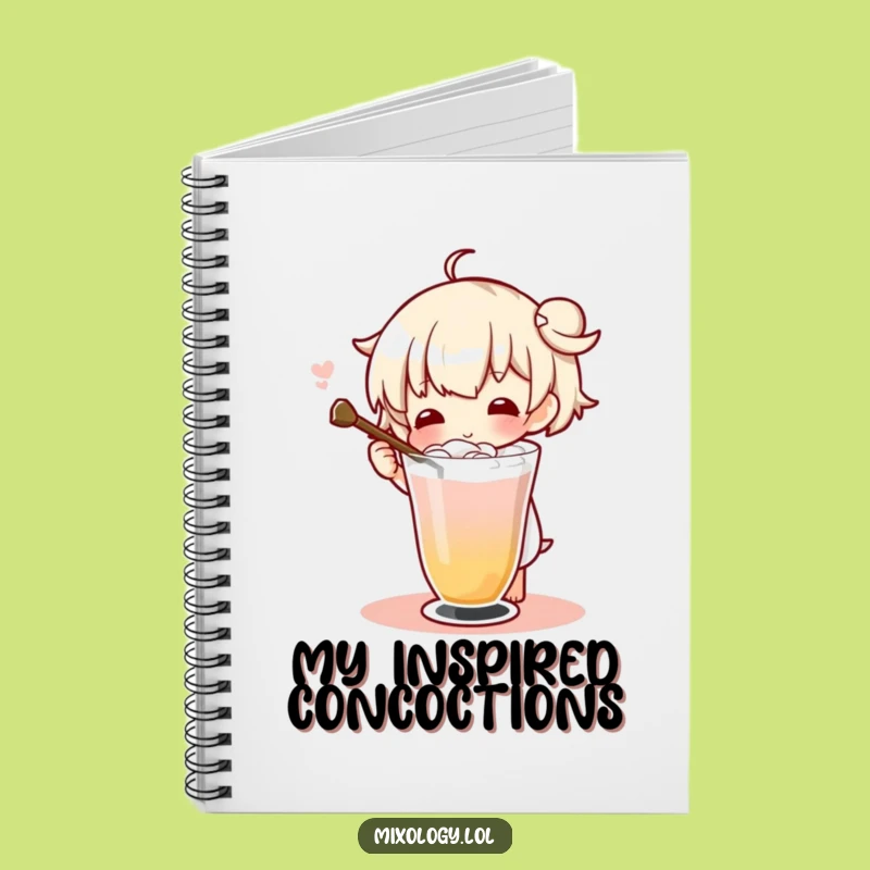 Funny Drink Stirrer Notebook - Jot Down Your Creative Recipes