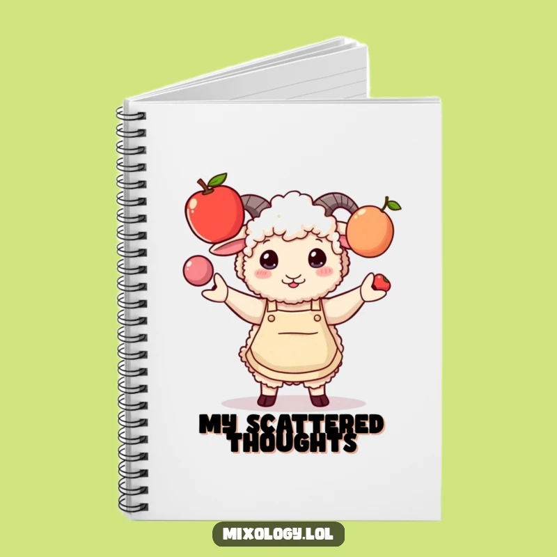 Funny Sheep Juggling Notebook: Apron Notes, Ideal Funny Gift for Students!