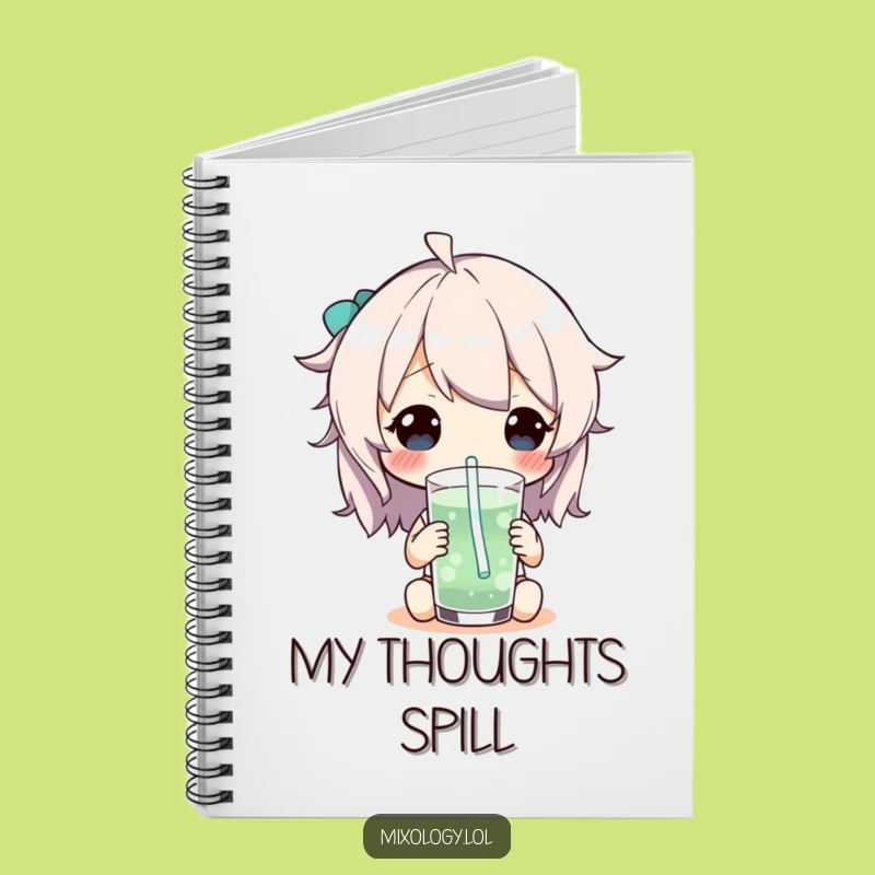 Funny Whimsical Straw Sip Notebook: Jot Down Ideas with Humor