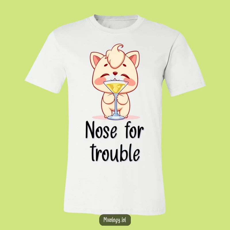 Funny Jester's Balance T-Shirt - Cocktail Stirrer Nose Trick, Ideal Funny Gift