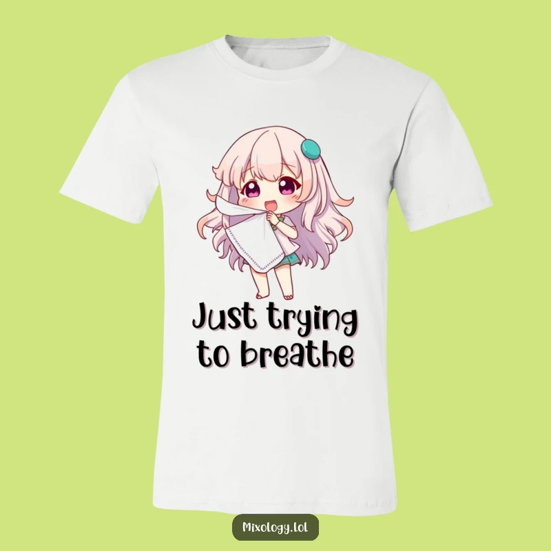 Funny Fanning Character T-Shirt: Embrace the Drama of Staying Cool