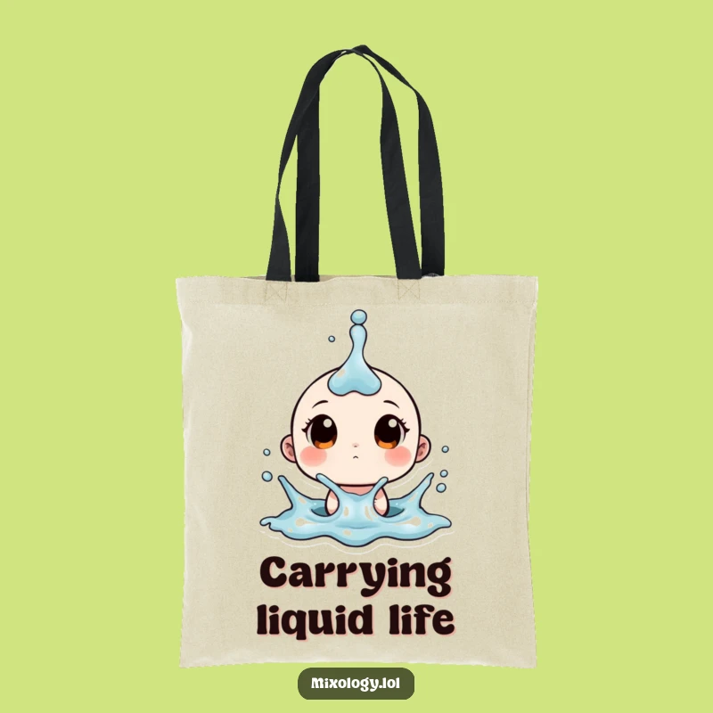 Funny Splash Surprise Tote Bag - Energetic Carry-All Accessory